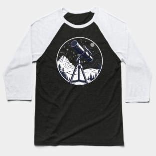 Stargazing telescope astronomy scientist hobby design Baseball T-Shirt